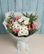Букет цветов из:  Розы, Лизиантусы и Хризантемы #REPLACE_PRED# Агаповка