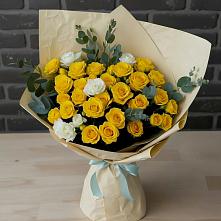 Букет цветов из:  Розы в Агаповка