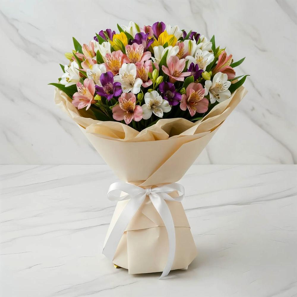 Букет цветов из: Альстромерии в Агаповка