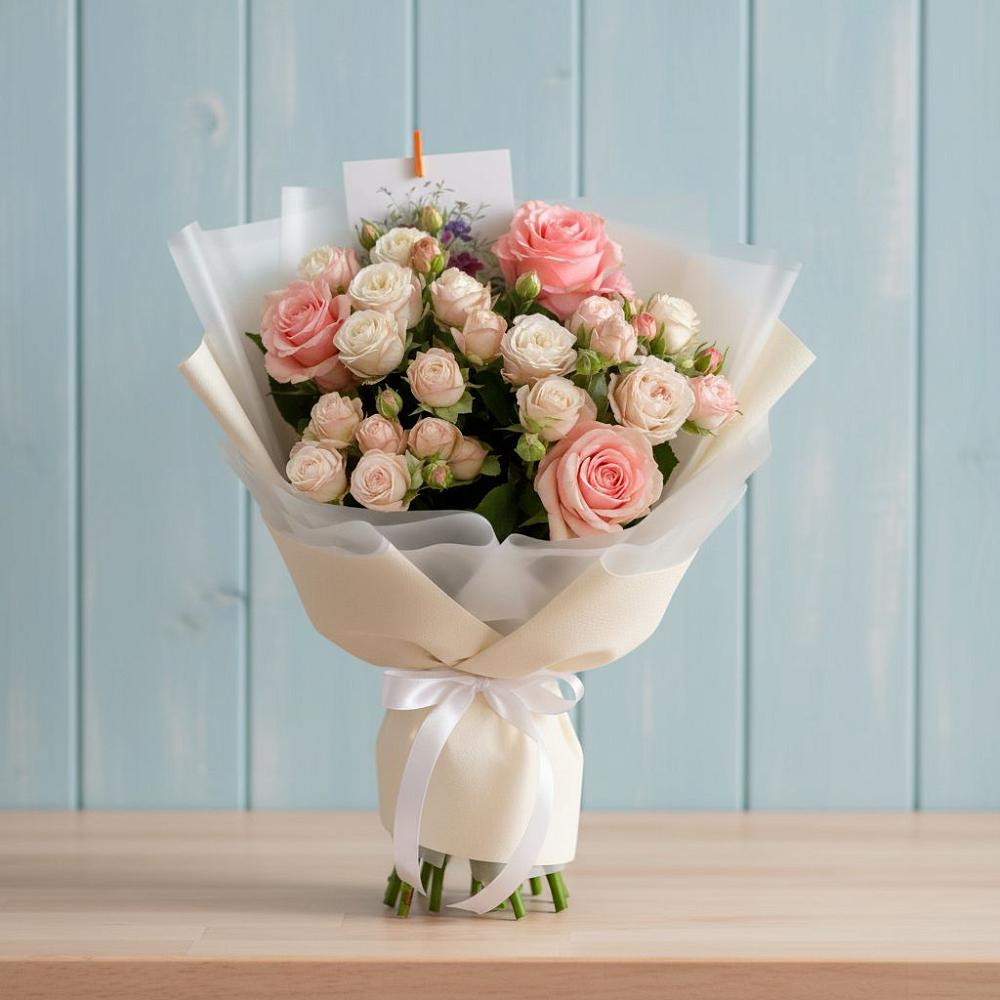 Букет цветов из: Розы в Агаповка