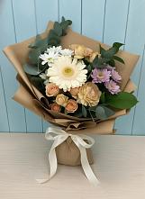 Букет цветов из:  Герберы и Хризантемы в Агаповка