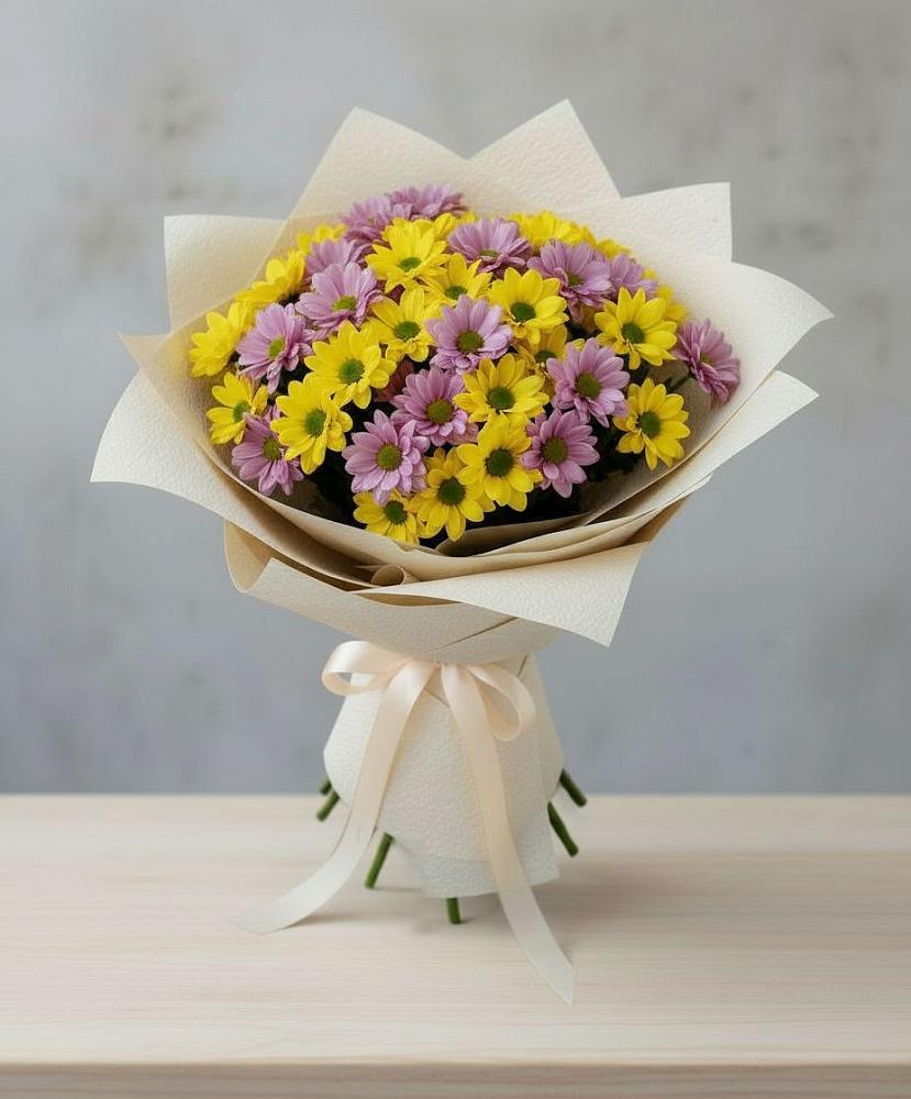 Букет цветов из: Хризантемы в Агаповка